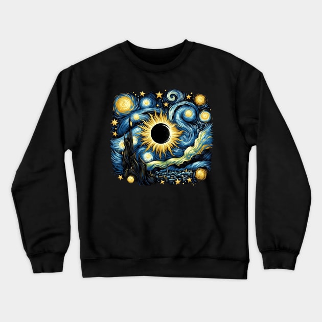 Eclipse Shirt 2024 Eclipse Tshirt Eclipse Shirt April 8 2024 Tee Eclipse 2024 Van Gogh Solar Eclipse Crewneck Sweatshirt by HoosierDaddy